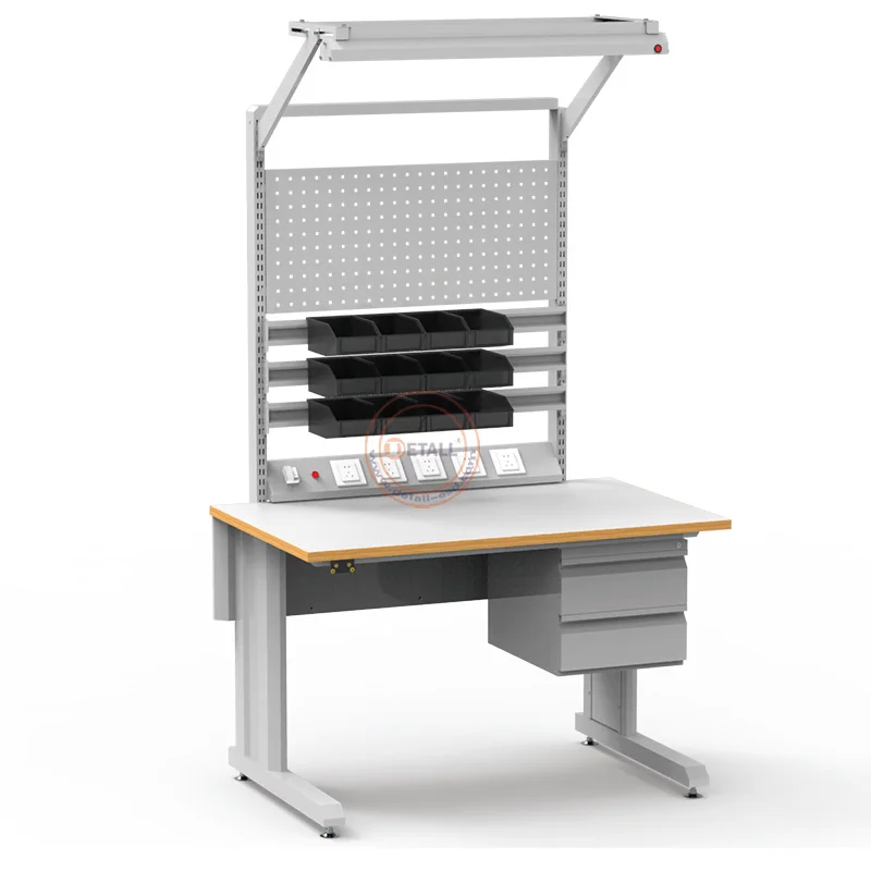 

Modular ESD Workstation for Optical Instrument Assembly Anti-Static Dust-Free Table Cold Rolled Steel Warehouse Worktable Pro