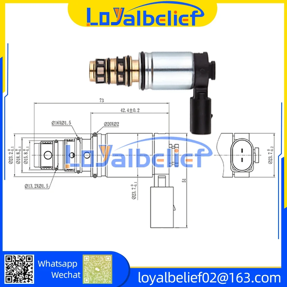 LY-38 Auto Air Conditioning AC Compressor Electric Control Solenoid Valve For VW VAG Volkswagen Control Solenoid Valve 1pcs