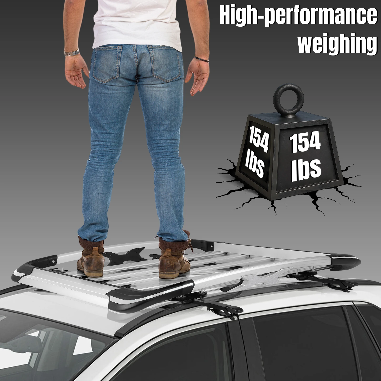 

Aluminum Alloy Car Roof Luggage Holder Rack with Cross Bars Car Roof Racks for 4 X 4/SUV/Pickup Truck Other Auto Carscustomes