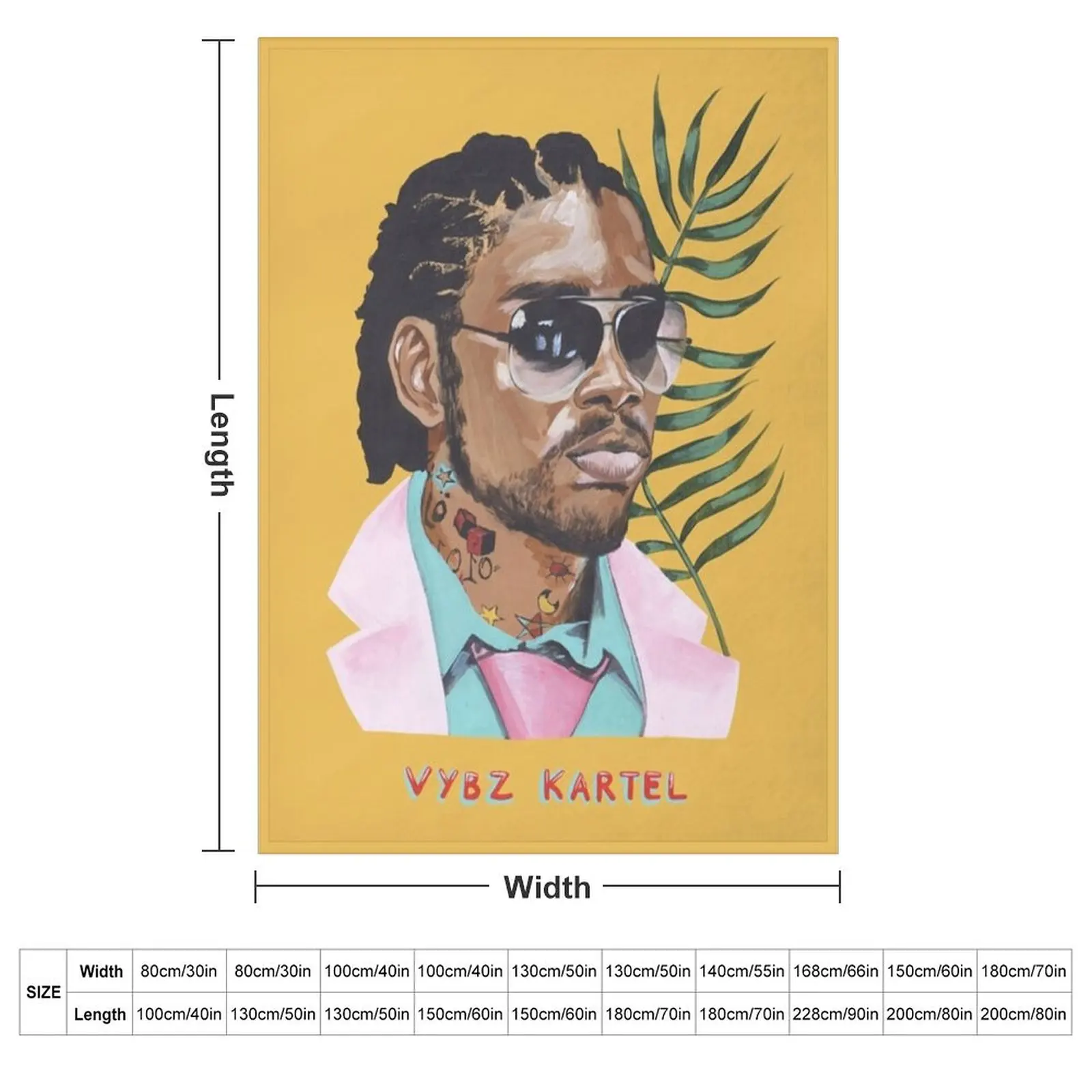 Vybz Kartel. Jamaican Dancehall Hero Throw Blanket Summer Beddings blankets and throws Decorative Sofa Blankets