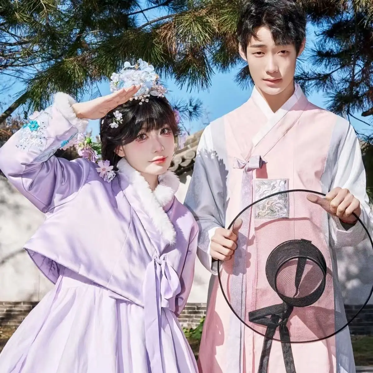 Inverno engrossar algodão hanbok topos roupas tradicionais coreanas femininas high-end ano novo casaco quente festivo roupas de neve feminino