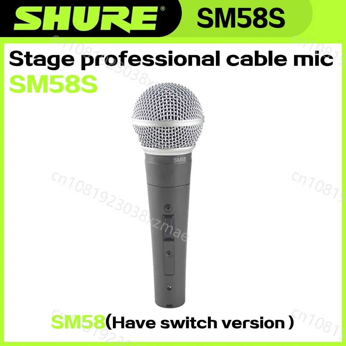 SHURE SM58 Legendary Vocal Dynamic Wired Microphone High Quality Professional DJ Cardioid Mic Karaoke KTV Stage Show Church