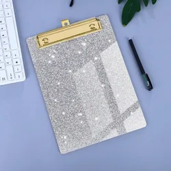 Abrazaderas de escritura de archivos de cuaderno de hojas sueltas, Portapapeles de acrílico, Bloc de notas, suministros escolares de oficina, 15x10cm