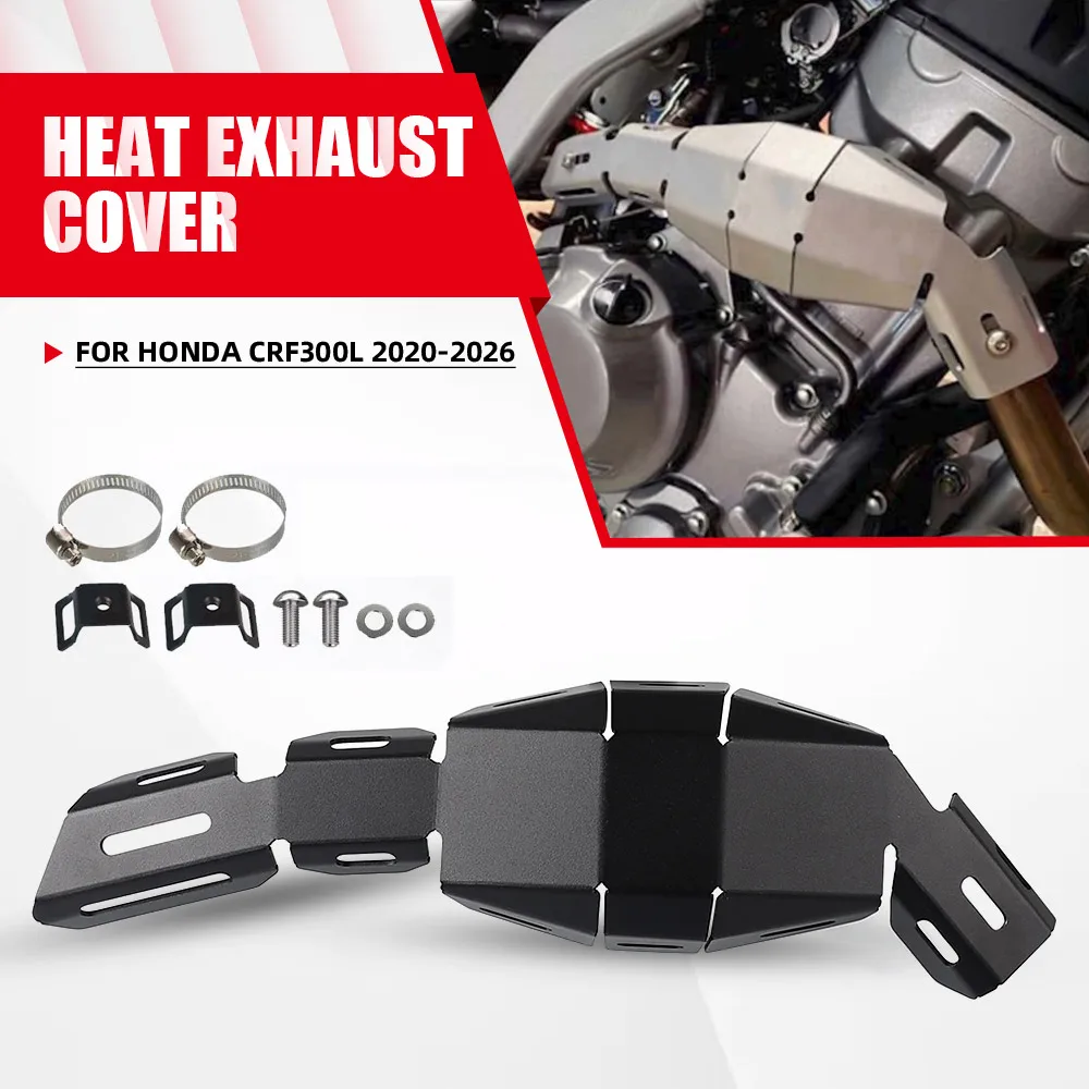 For Honda CRF300L CRF 300L CRF 300 L CRF300 L 2020-2022-2023-2024-2025-2026 Exhaust Muffler Protector Guard Heat Exhaust Cover