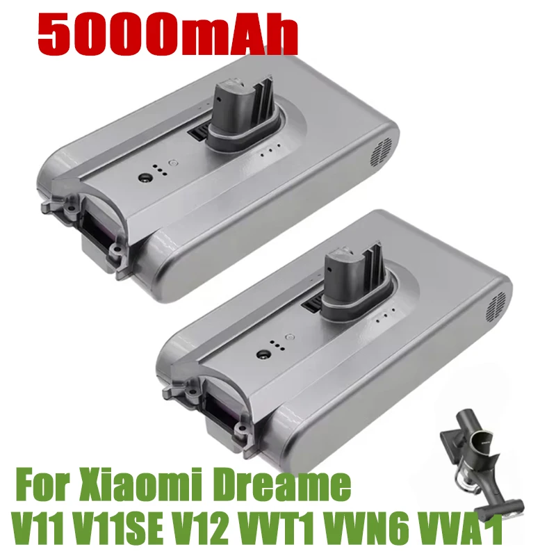 For Dreame Handheld Cordless Vacuum Cleane V11/V11 SE/V 12/V12 Pro Replacement Battery Accessories 5000 mAh 25.2V Battery Pack