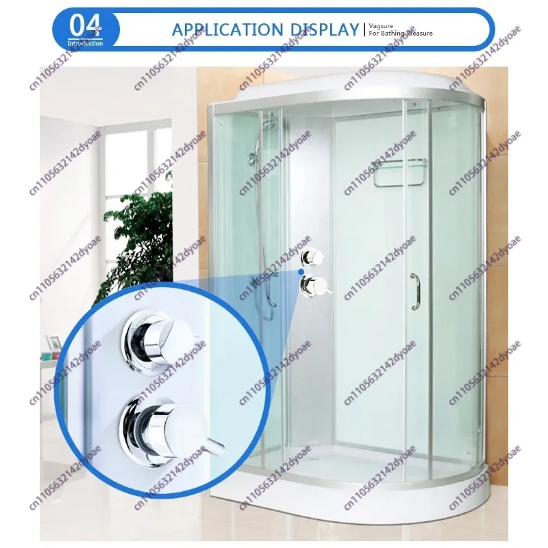 2/3/4/5 Ways Water Outlet Screw Thread Center Distance 10cm Mixing Valve Brass Bathroom Shower Mixer Faucet Tap Cabin