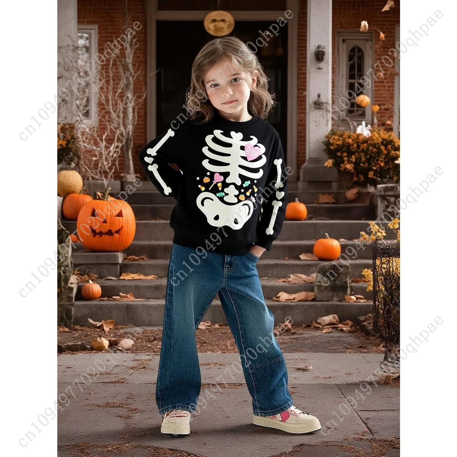 الفتيات عيد الحب البلوز طفل أطفال الترتر القلب كم طويل تي شيرت كشكش البلوز القطن سترة قمم