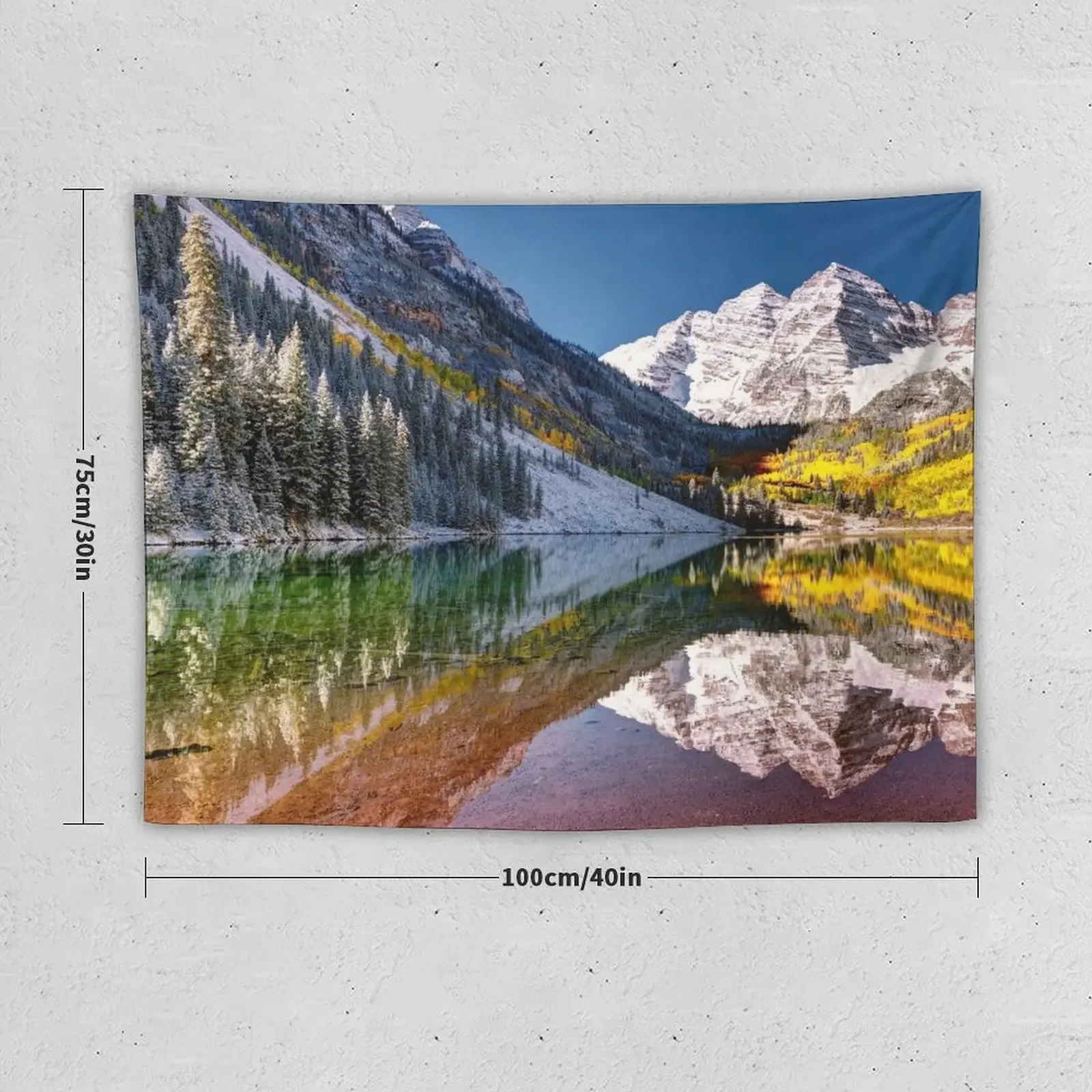 Maroon Bells by Lena Owens/OLena Art photography Tapestry Christmas Decoration Home Decor Accessories Wall Art Tapestry