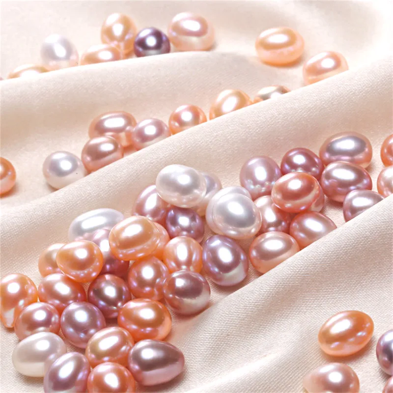 Natural Freshwater Pearl Beads AAAA Grade Half Hole Rice Shape Naked Jewelry DIY Bracelet Necklace Earring Jewelry Accessories