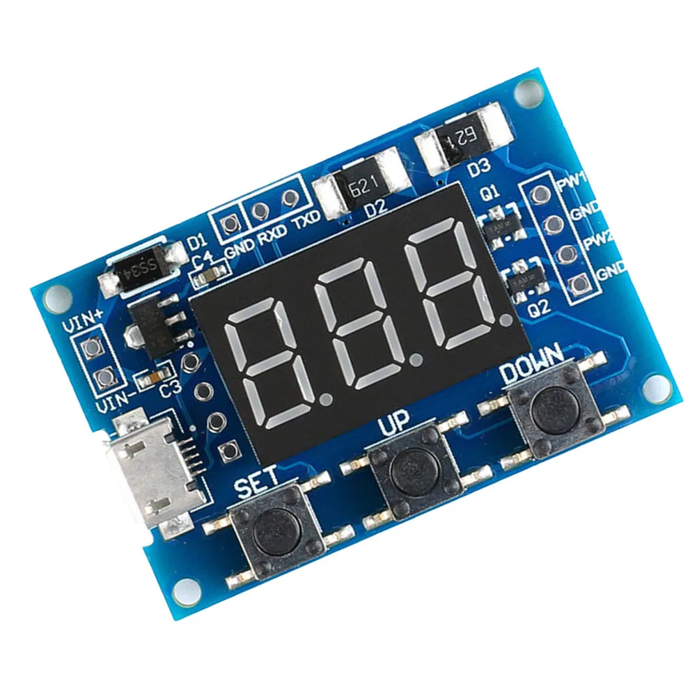 

New Practical Generator Module PCB Circuit Board Simple LED Display Square Wave 2-Channel 5-30V DC Power Supply