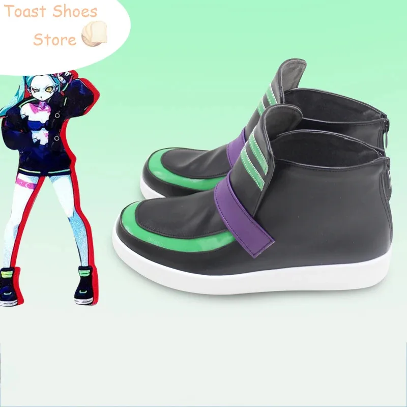 

qq98Rebecca PU Leather Shoes Anime Cosplay Props Halloween Carnival Boots Costume Prop