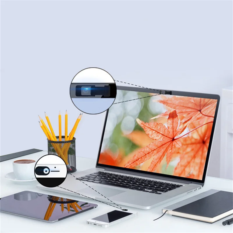 Cubierta de cámara web con imán deslizante, cubierta de plástico para tableta, Web, portátil, Pc, cámara, lente de teléfono móvil, pegatina de privacidad, 2/4 Uds.