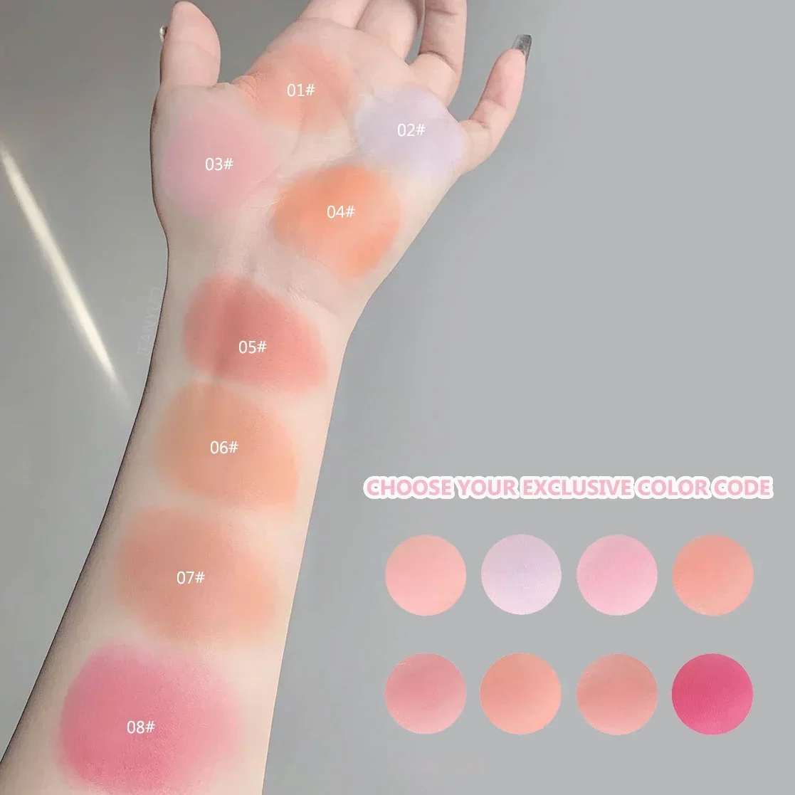 エアクッションブラッシュクリームポテトマッシュテクスチャマットロングラスティングメイクアップ飛散しにくいパウダーハイライトブライトニング単色