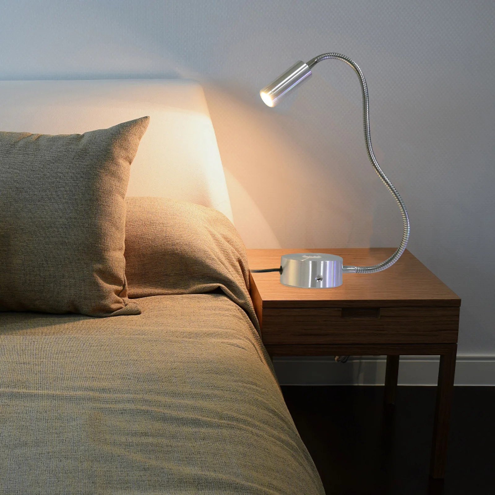 

Touch Control Bed Aluminum Led Lamp Flexible Neck Night Night Lamp For Bedroom Bed Bedside Light Light