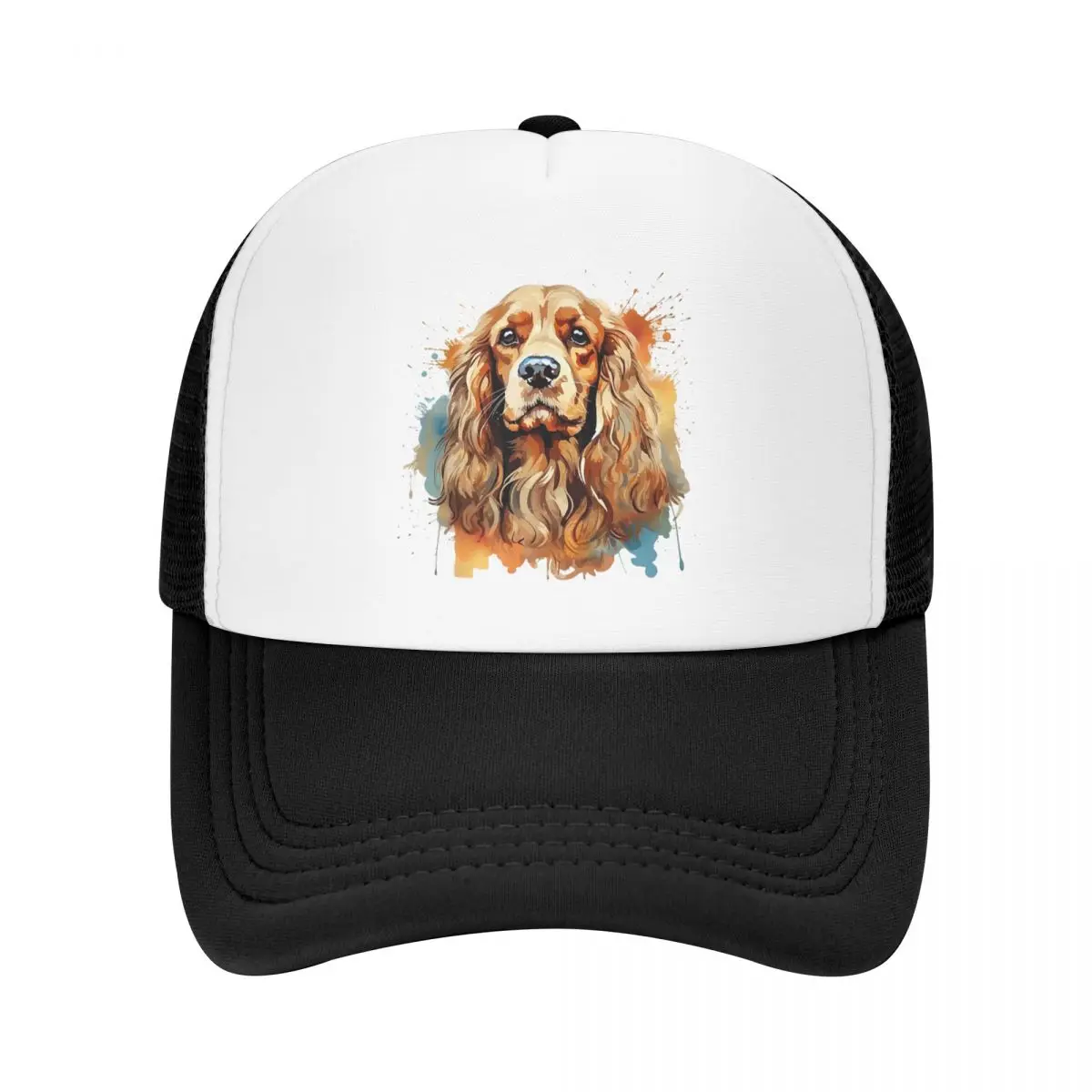 American Cocker Spaniel Cap Fashion Casual Mesh Baseball Caps Adjustable Hat Hip Hop Summer Unisex Baseball Hats Polychromatic