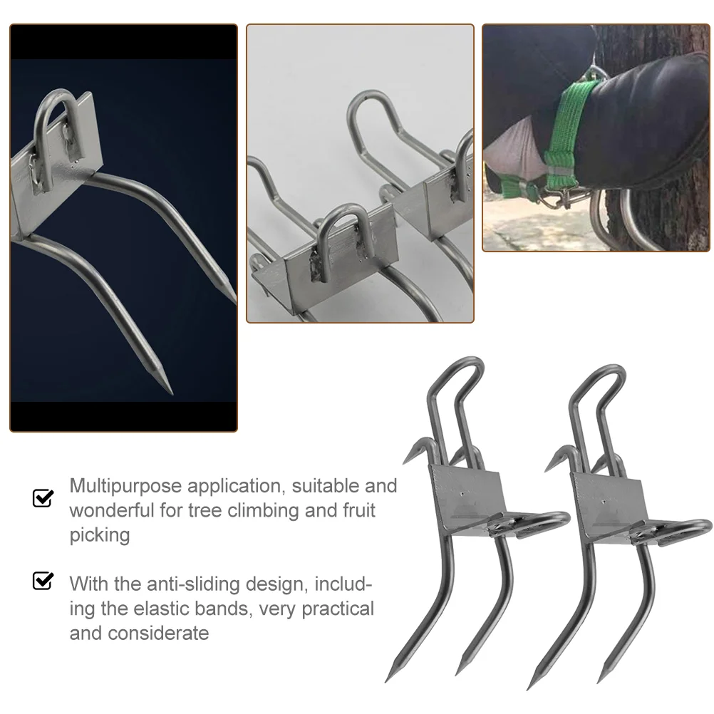 Bâton d'escalade en acier inoxydable, outil d'arbre d'échelle, chaussures pratiques, marches de chasse Spcollar