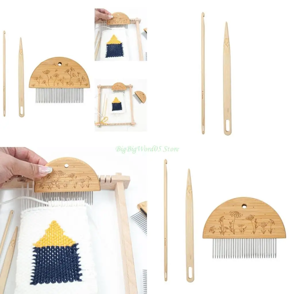 

24TE Расческа для плетения гобеленов, деревянная расческа для гобелена, ручные ткацкие станки с тонкими зубцами, расческа-палка