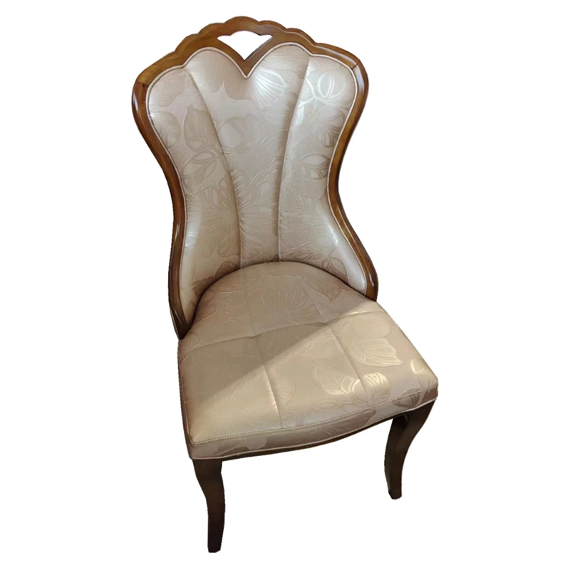 

Small-sized furniture, living room, bedroom Restaurant Fashion Soft Bag Hotel Leisure Korean Leather Villa Solid Wood Chair
