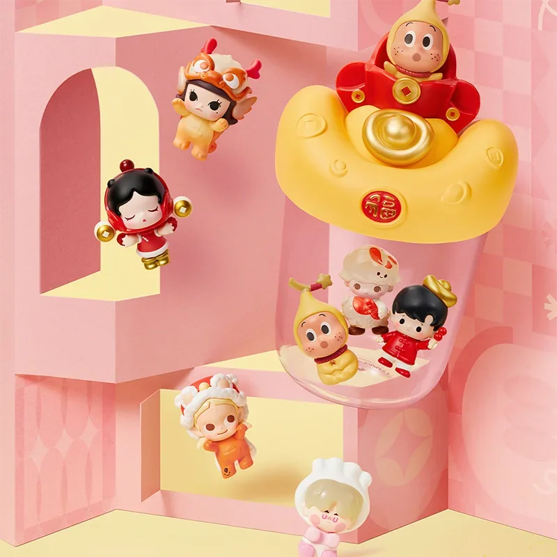 

POPMART POP BEAN Лимитированная серия к Году Лошади: Мини-фигурки Mamafufu, серия Blind Box, Mystery Box, игрушки, аниме-фигурки