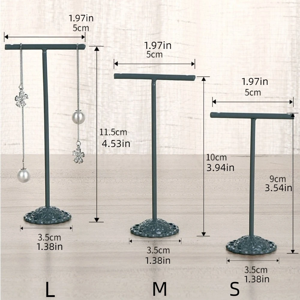 3 шт./компл. Т-образный стенд для сережек, металлический подвесной держатель для ювелирных изделий, орнамент с покрытием, ожерелье, органайзер, стойка для ювелирных изделий