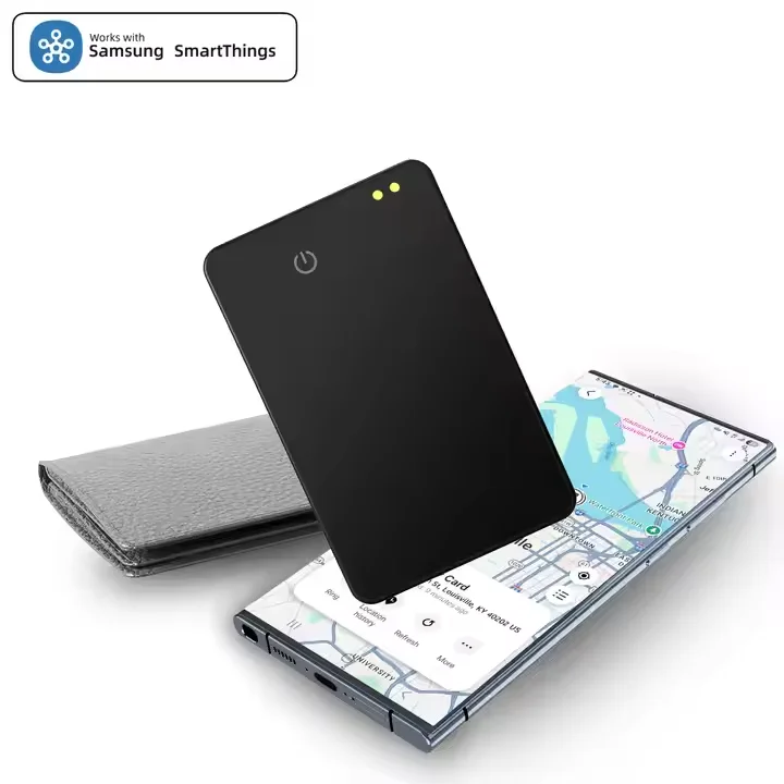 Card Tracker (Only for Samsung) Slim Smart Tag for Wallets Luggage Rechargeable Tracker tag work with Samsung SmartThings App