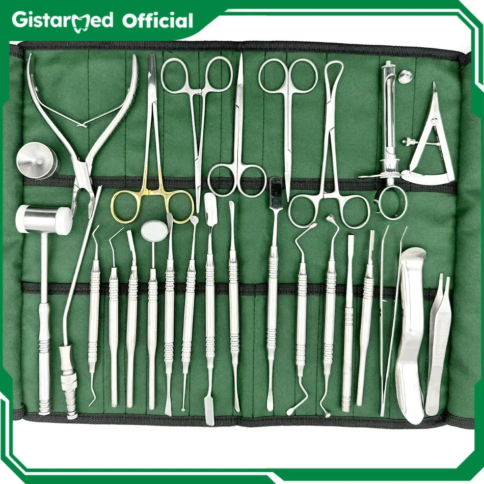 26 Pcs/set Dental Implant Tools Basic Instrument Set Dental Implant Surgery Kit Dentist Surgical Tool GISTARMED