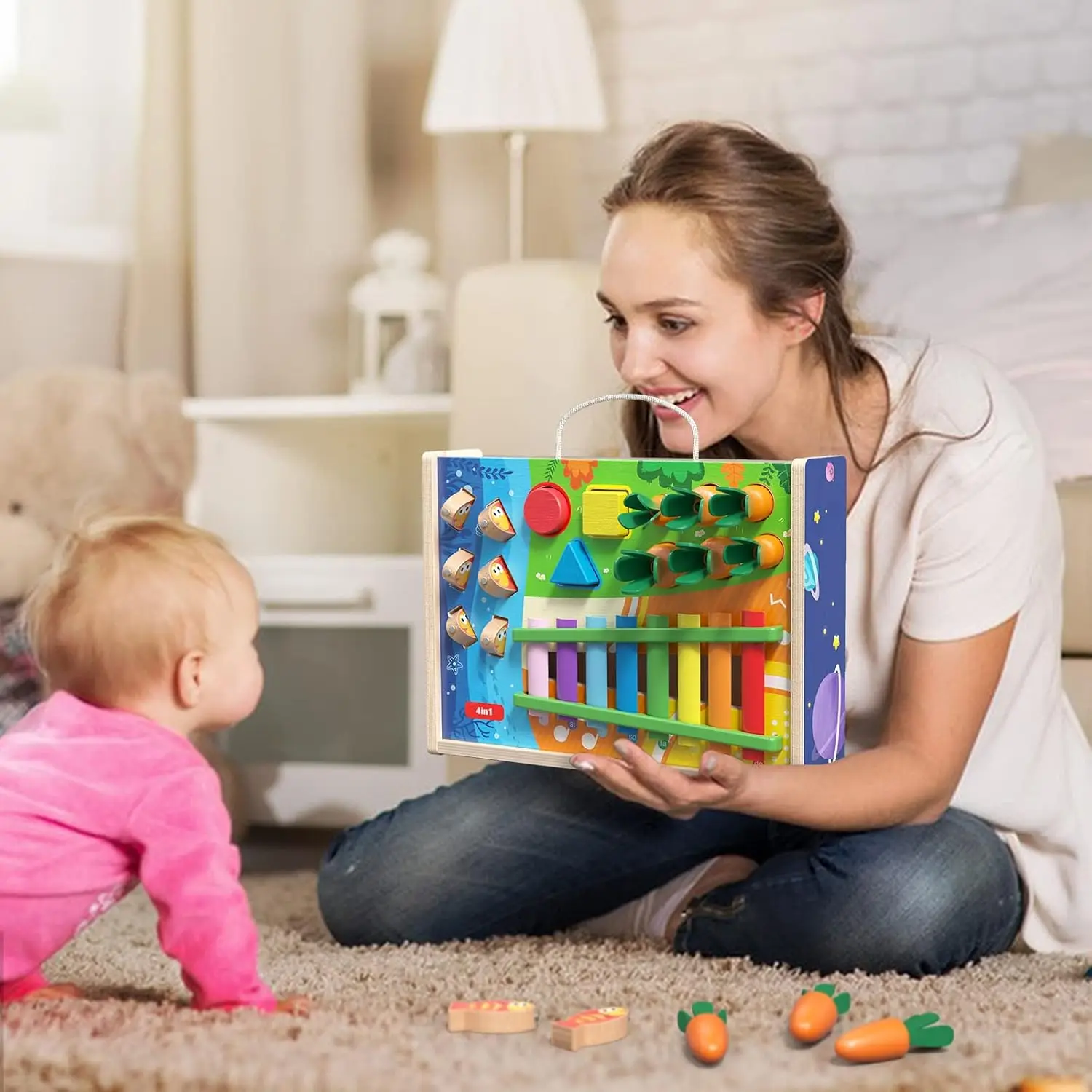 Jouets éducatifs en bois Montessori pour tout-petits, pour bébés garçons et filles