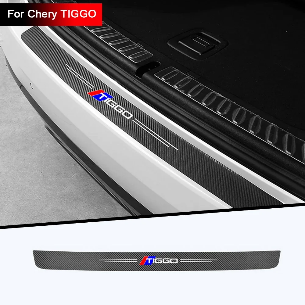 1pc Car Trunk Decorative Protective Stickers Bumper Decoration Modification For CHERY TIGGO 3 4 5 7 PRO 8 stickers Accessories