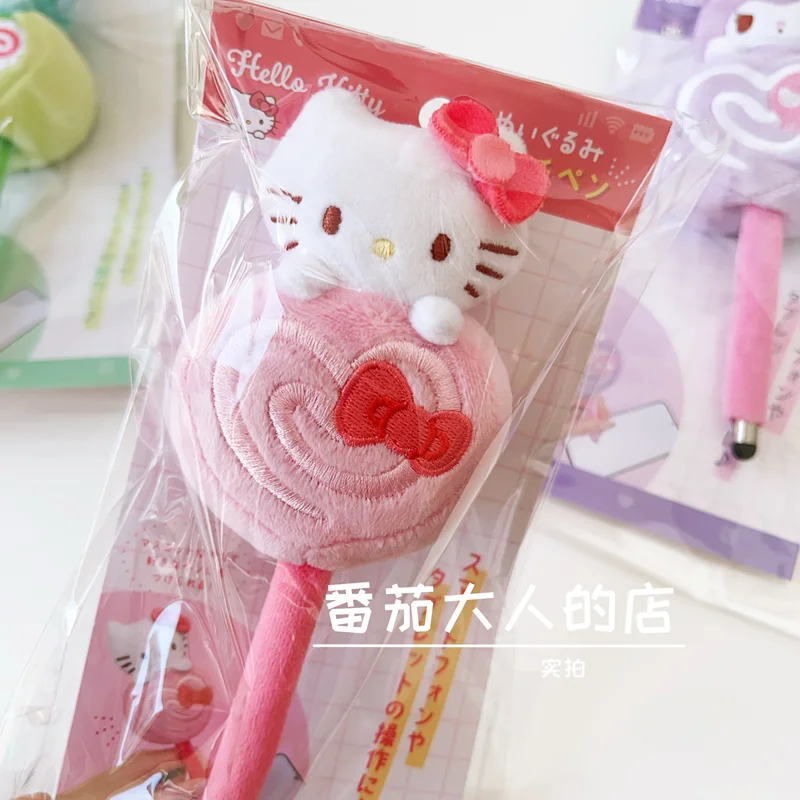 Originale Giappone Sanrio Schermo Elettronico Stilo Telefono Tablet Penna Kitty Kuromi Hangyodon Kawaii Anime Peluche per Ragazze Studenti