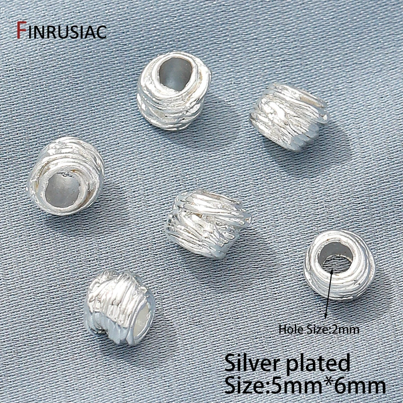 Unregelmäßige Abstandsperlen aus 18 Karat vergoldetem Messing, 5 mm x 6 mm Streifen-Trennperlen für Armbandherstellungszubehör, DIY-Schmuckzubehör – Detail 17