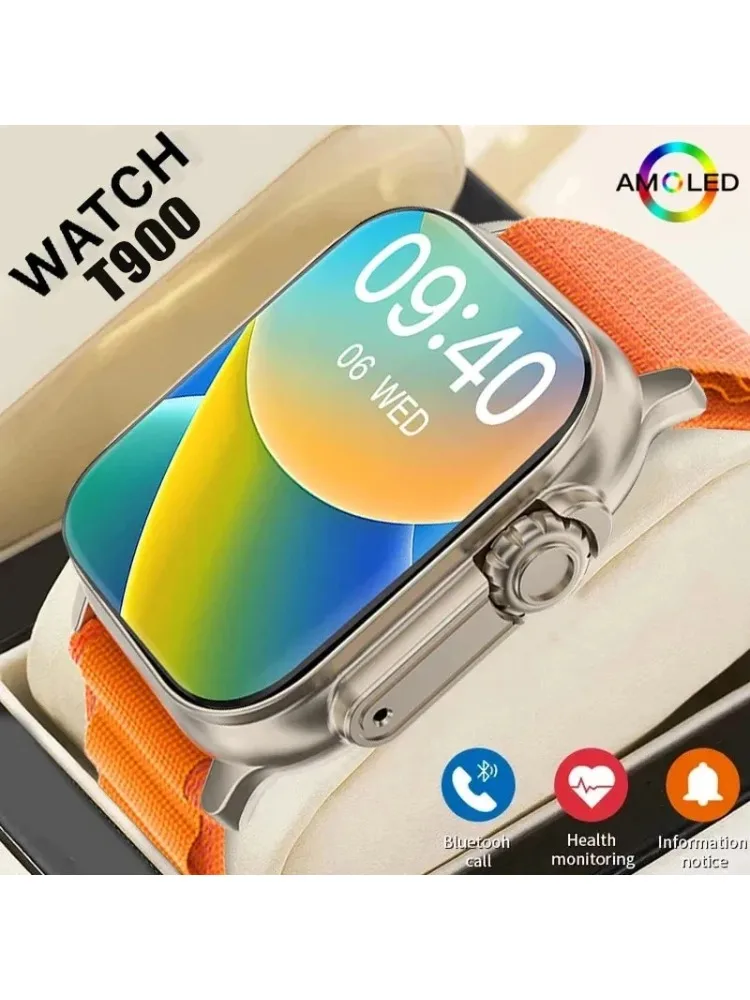 HiwatchPro T900Ultra2 Smartwatch Bt appelant montre intelligente étanche moniteur de fréquence cardiaque montre de sport pour Android IOS hommes femmes