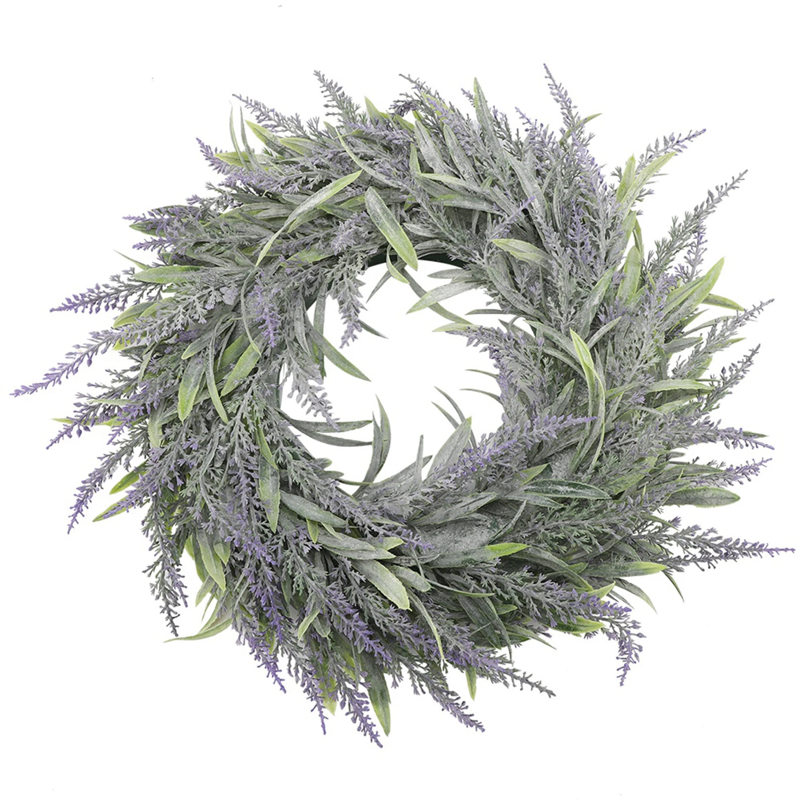 

32cm Door Hanging Wall Window Flower Rings Green Leaf Lavender Wreath Home Wedding Party DIY Decoration