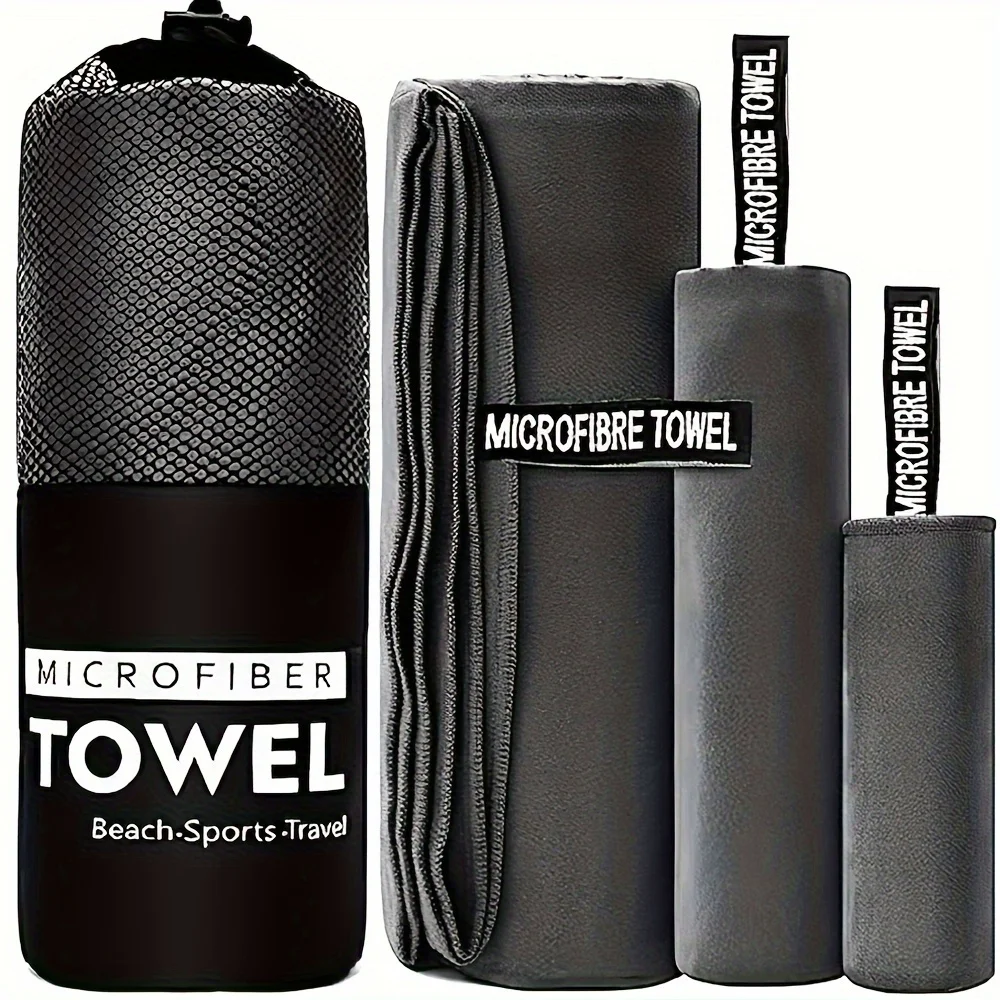 Sports Microfiber Towel Quick Dry Ultra Absorbent Lightweight Portable Pocket Towel Perfect for Beach Swimming Pool Gym Fitness