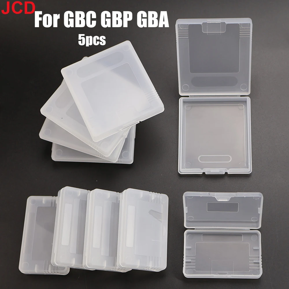 

JCD 5pcs Clear Game Cartridge Case For Gameboy Advance GBA GBC GBP Plastic Dustproof Box Cover For Nintend Gameboy Color Pocket