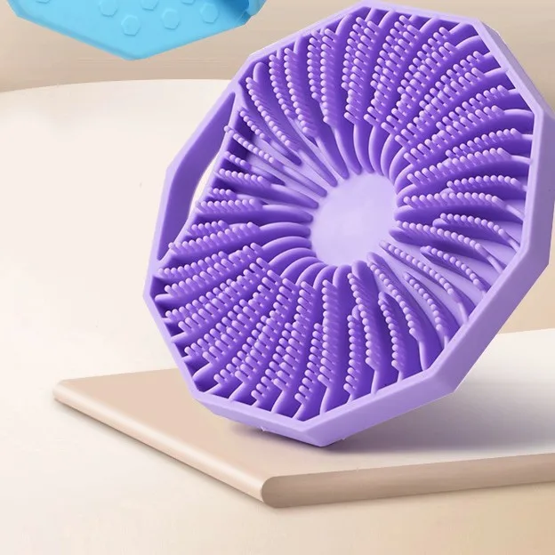 1Pc Silicone Body Scrubber, Soft Exfoliating Shower Bath Brush, Quick Foaming Bath Loofah, Hygienic Body Cleanser for Sensitive