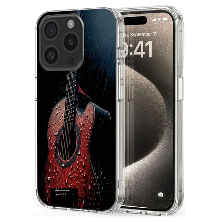 Guitar Collection Clear Phone Case For Apple iPhone 12 13 Mini 11 14 15 16 Pro Max Cover XS MAX XR Soft