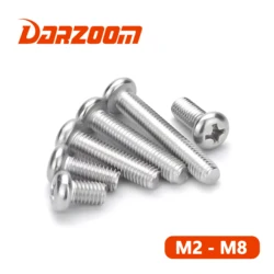 5-50pcs M2 M2.5 M3 M4 M5 M6 M8 stainless steel iron plating round head, Phillips screw bolt length 3-100mm