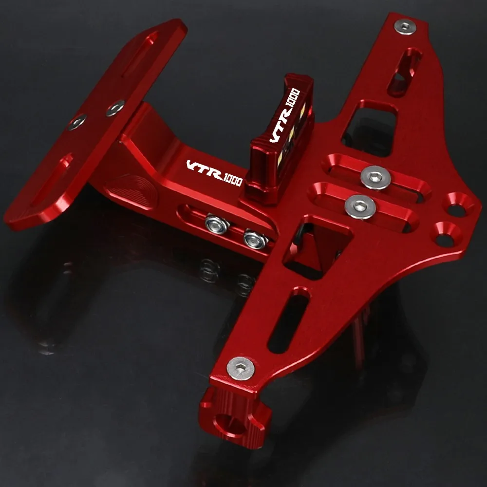 

Adjustable License Plate Holder Bracket LED FOR HONDA VTR1000 VTR 1000 1998-2005 2004 2003 2002 2001 Motocycle Fender Eliminator