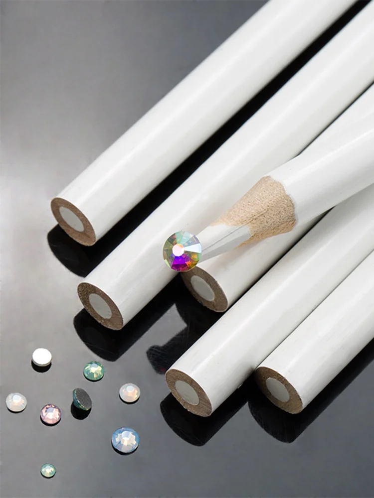 전화, 손톱 및 장식 예술용 흰색 왁스가 포함된 전문 ​​라인스톤 연필