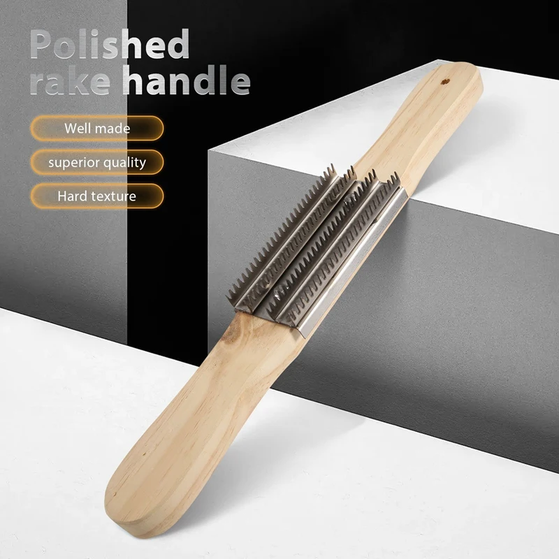 Rake Wood Handle 15 Inch Buffing Rake For Cleaning Buffing Wheel Or Airway Buffing Wheel