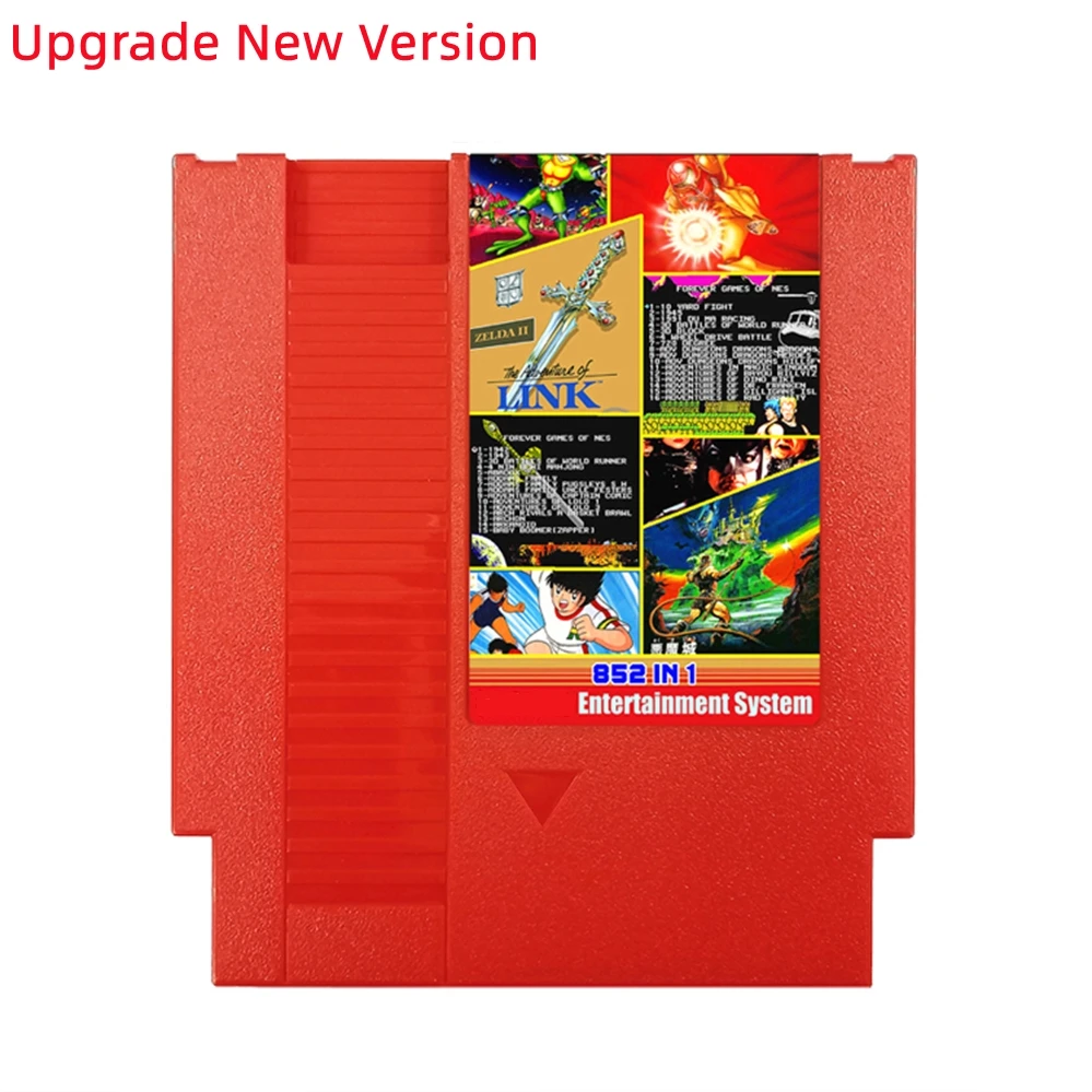 Upgrade Chip Game Cartridge For NES Video Game Console 72 pin 852 in 1 Games Card For PAL/NTSC Support Save