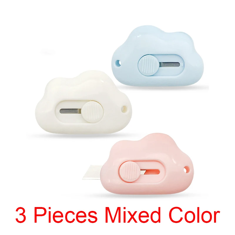 Mini Pocket Cloud Art Utility Knife Box Mes Papiersnijder Craft Wrapping Hervulbaar mes Briefpapier