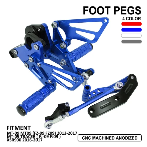 JFG 6061 Aluminum Motorcycle Street Bike Footrest Adjustable Footpeg Rearset For  MT09 FZ09 FJ09 XSR900