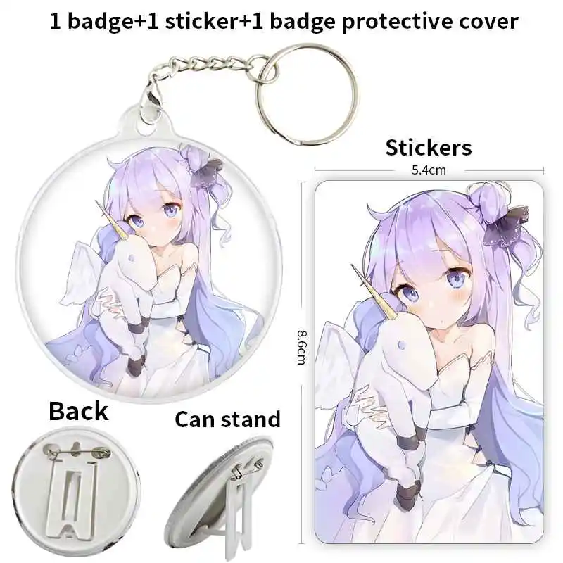 Uico AzurLane Game Anime Character Badge Brooch anchor Peripherals Pin Accessories Pupil Jewelry Gift For Friend School bag DIY