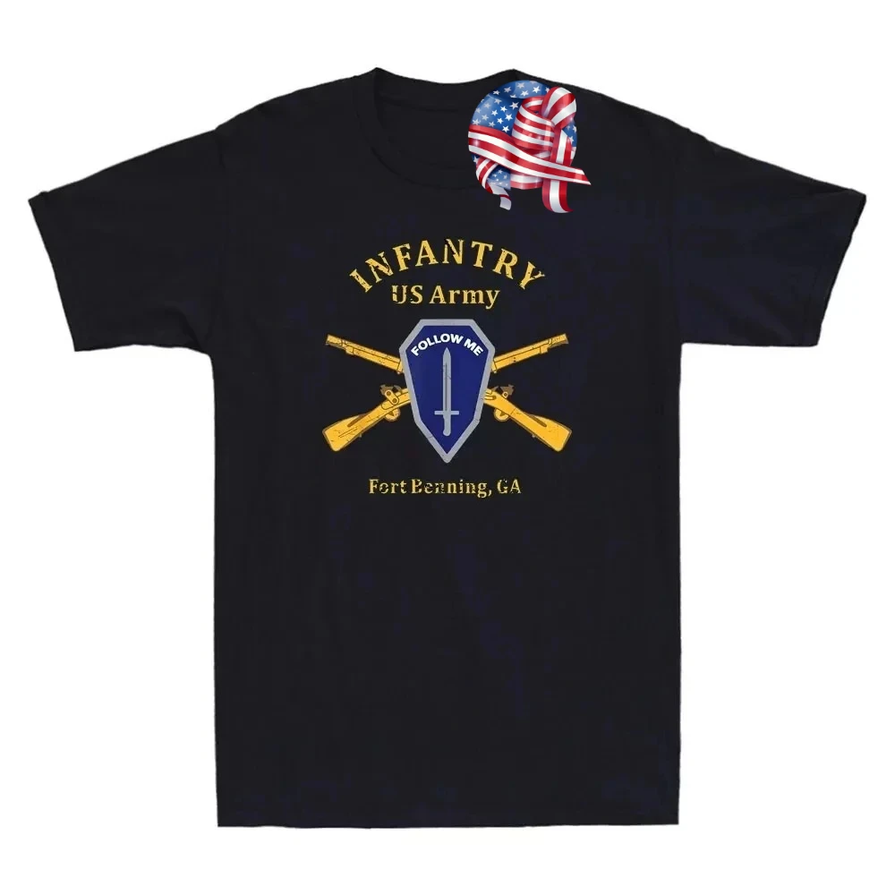 Infantry US Army Fort Benning T-Shirt 100% Cotton O-Neck Short Sleeve Summer Casual Mens T-shirt Size S-3XL