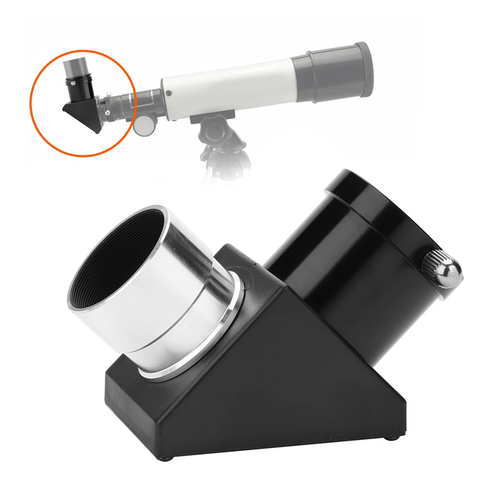 

1,25 "90-градусный диагональный адаптер, зеркало-призма с перевернутым изображением для телескопа, зеркало 1,25 дюйма, зеркало телескопа