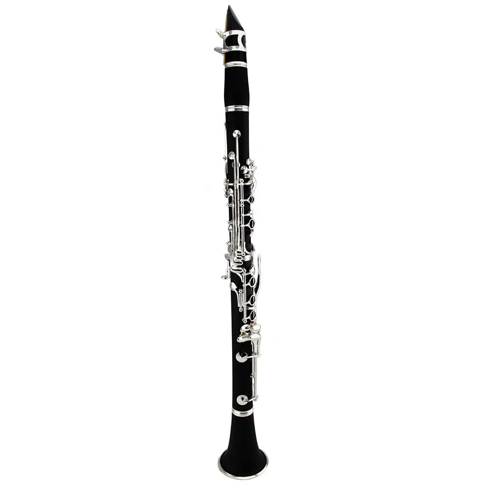 

Popular grade ABS body silver plated Tone Bb Clarinet Wholesale Professional Musical Instrument OEM