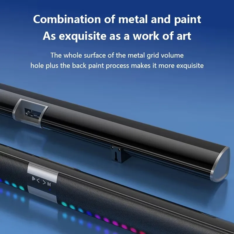 

Новый настенный динамик для телевизора, 350 Вт, басовая диафрагма, проектор для дома, гостиной, домашнего кинотеатра, беспроводной Bluetooth-динамик, красочное освещение