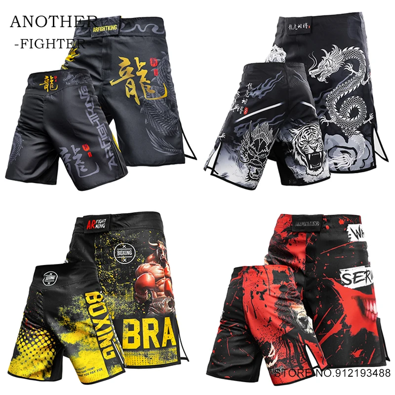 

MMA Shorts Tiger Print Grappling Boxing Pants Sports BJJ MMA Clothes Men Crossfit Jiujitsu Kickboxing Muay Thai Training Trunks