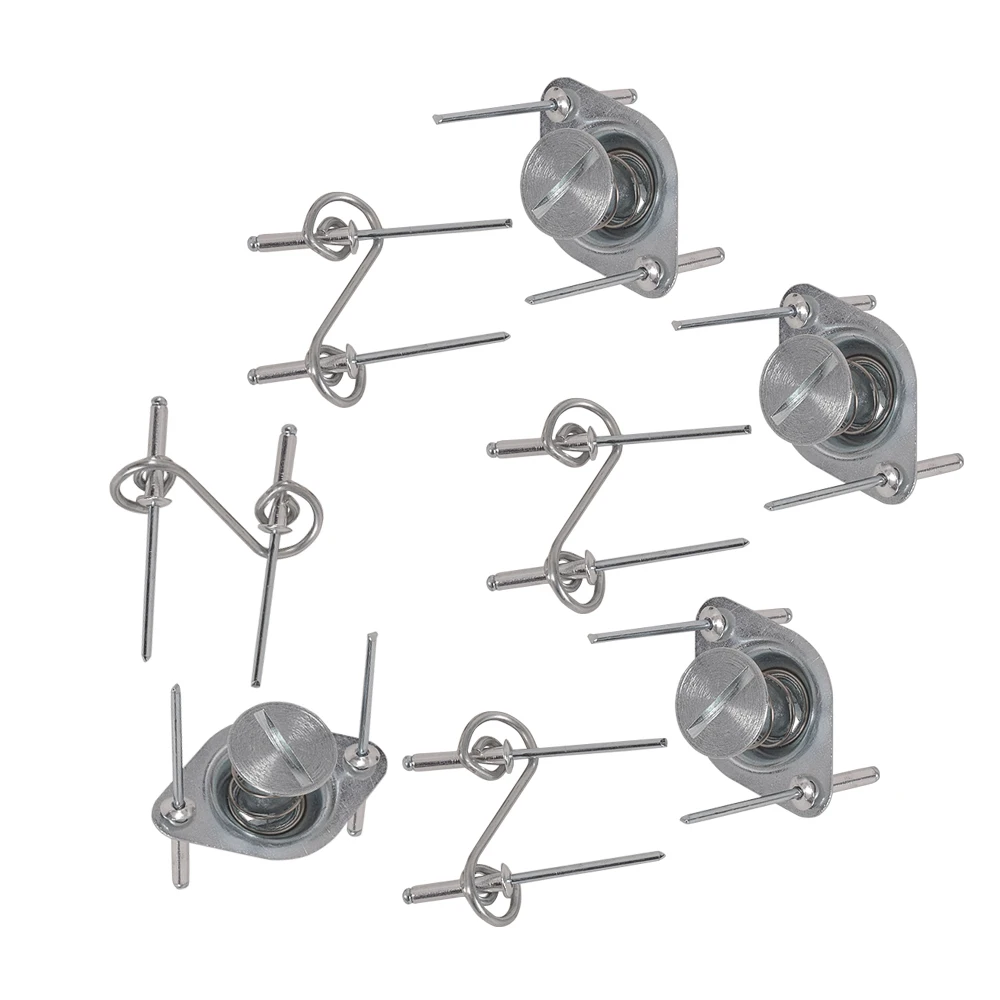 For ATV UTV Quarter Turn Self Ejecting Fastener Spring Loaded with Springs and Plates For Fastening Sheet Metal and Door Panel